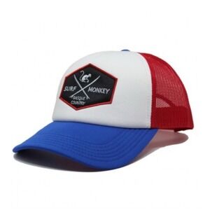SURF MONKEY - TRUCKER CAP - PADDED / ADULT / ONE SIZE (RED/BLUE)